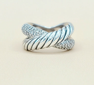  David Yurman Crossover X Diamond Ring