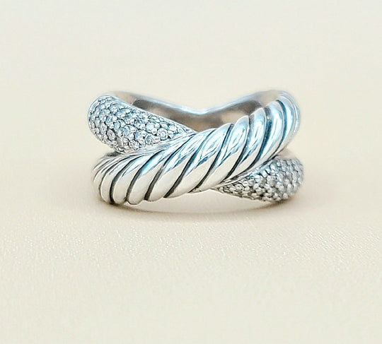  David Yurman Crossover X Diamond Ring