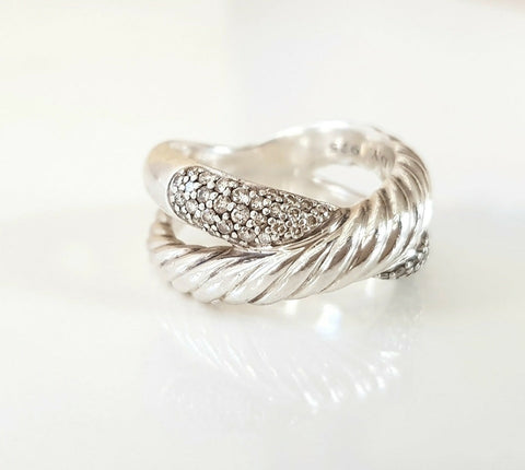  David Yurman Crossover X Diamond Ring