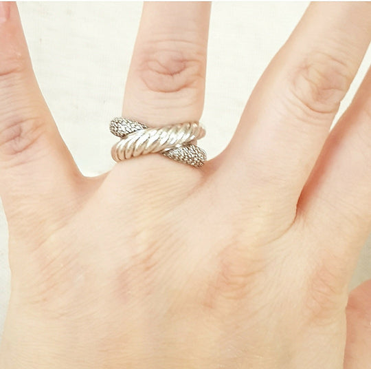  David Yurman Crossover X Diamond Ring