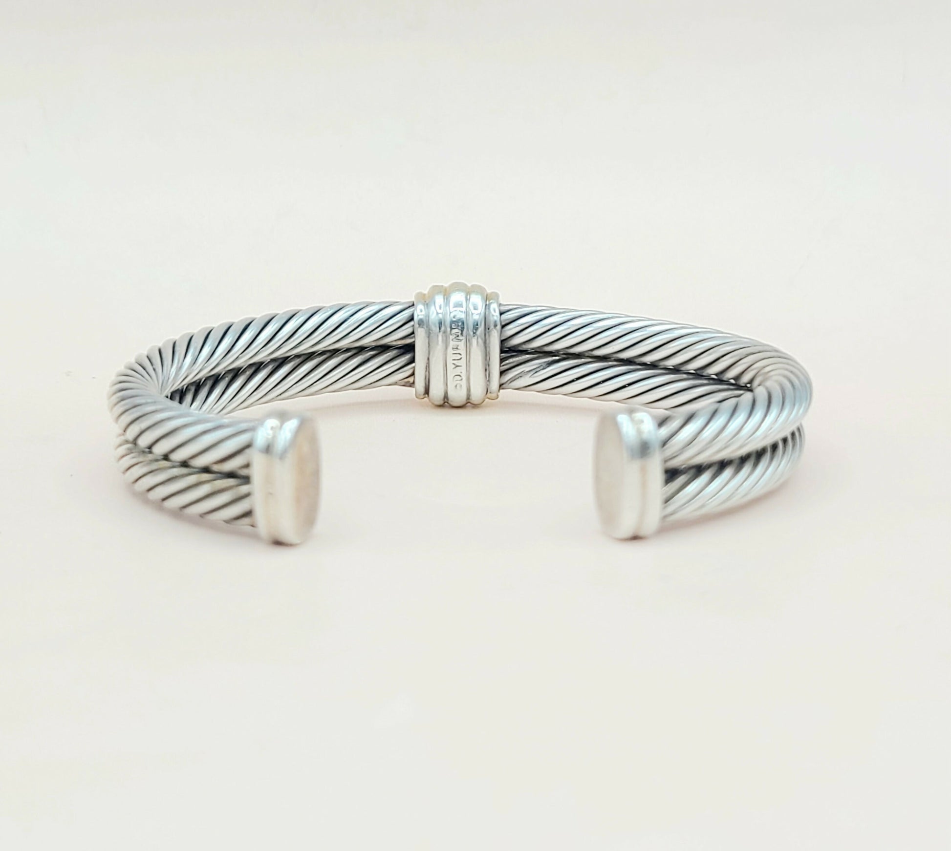 David Yurman Double Cable Renaissance Station Blue Topaz Bracelet    AYW Luxury #