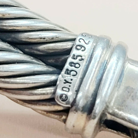  David Yurman Double Cable Renaissance Bracelet Iolite & Gold