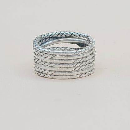 David Yurman Double X Crossover Ring 18K Gold    #