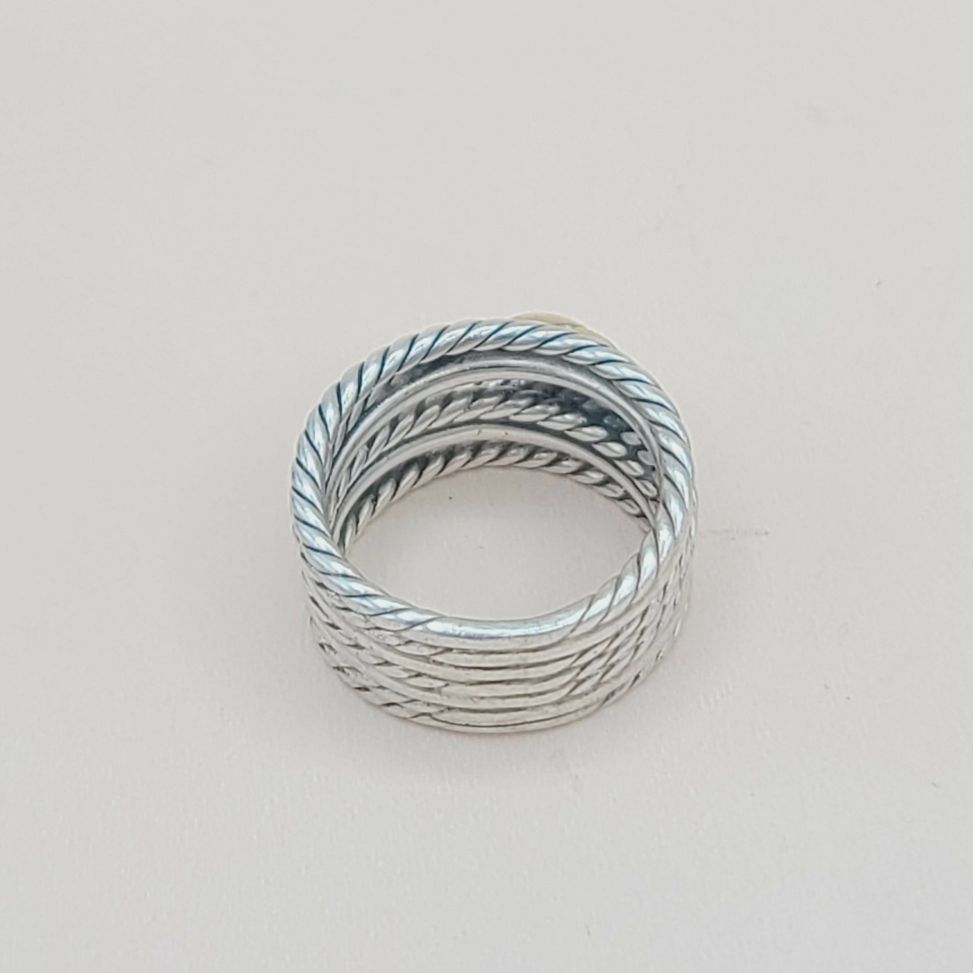 David Yurman Double X Crossover Ring 18K Gold    #