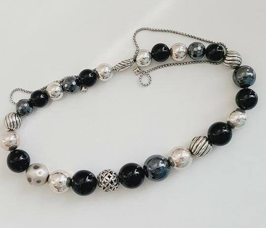  David Yurman Elements Bead Necklace – Black Onyx & Hematite