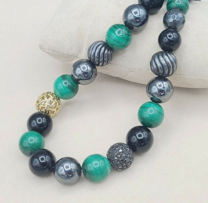 David Yurman Elements Bead Necklace – Gold & Diamonds  AYW Luxury #