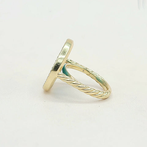  David Yurman Elements Ring Turquoise & Diamond 18K Gold