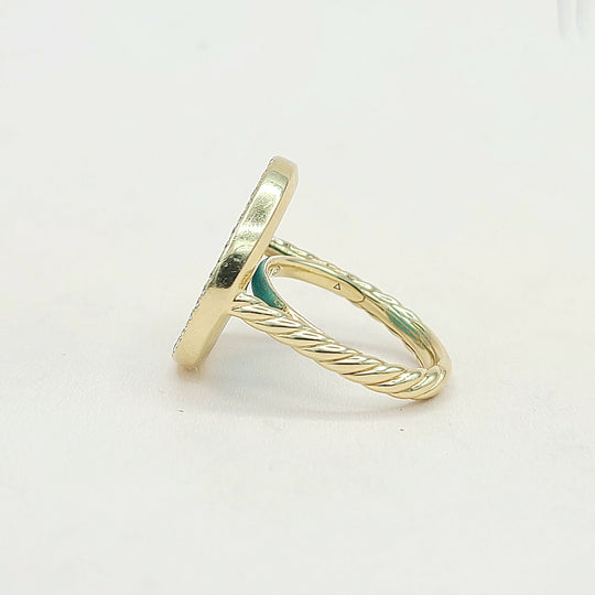  David Yurman Elements Ring Turquoise & Diamond 18K Gold
