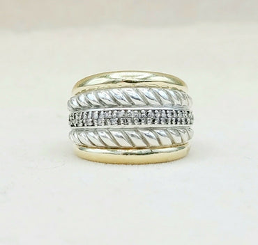  David Yurman Five Row Thoroughbred Diamond Ring