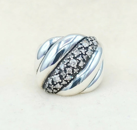 David Yurman Hampton Cable Midnight Melange Ring | Certified Pre-Owned    #