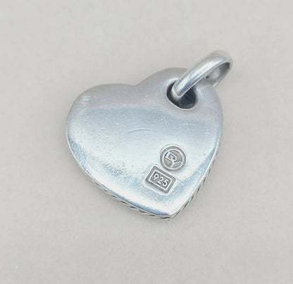 David Yurman Heart Mother of Pearl Diamond Pendant