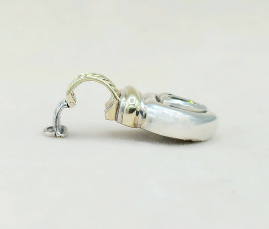  David Yurman Heart Pendant Enhancer Peridot & Gold