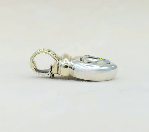  David Yurman Heart Pendant Enhancer Peridot & Gold