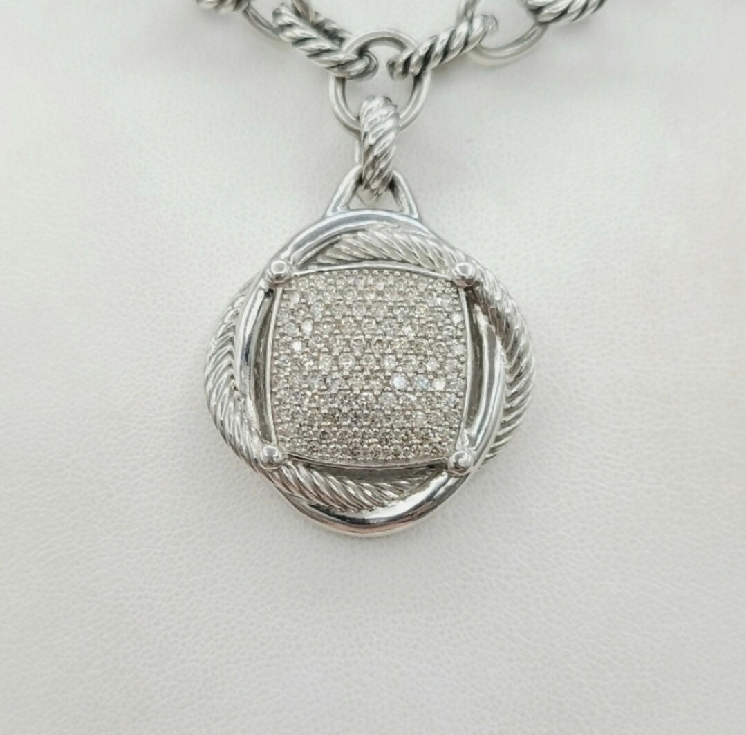 David Yurman Infinity Large Pendant – Diamonds  AYW Luxury #