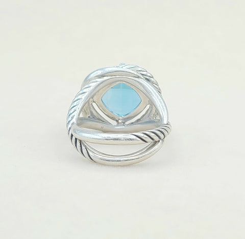  David Yurman Infinity Ring 11mm Blue Topaz