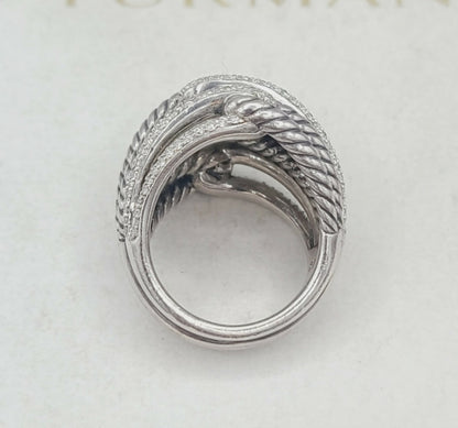 David Yurman Labyrinth Quadruple-Loop Ring – Diamonds    #