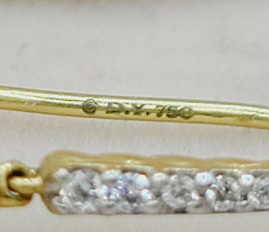  David Yurman Lantana Drop Earrings – 18k Gold & Diamonds