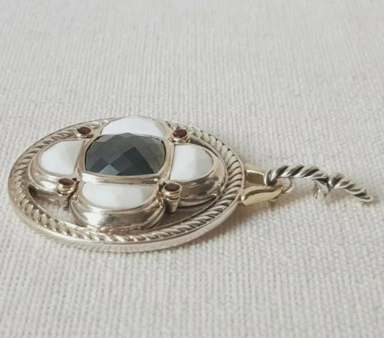 David Yurman Large Half Moon Renaissance Pendant