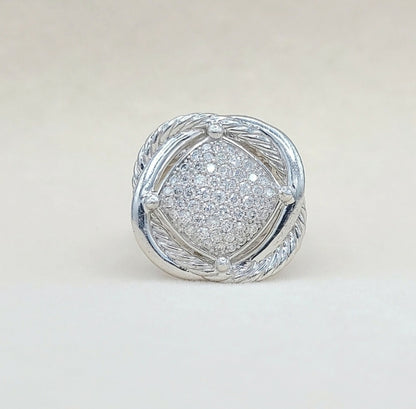 David Yurman Large Infinity Ring – 14mm Pave Diamonds  AYW Luxury #