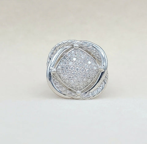  David Yurman Large Infinity Ring – 14mm Pave Diamonds