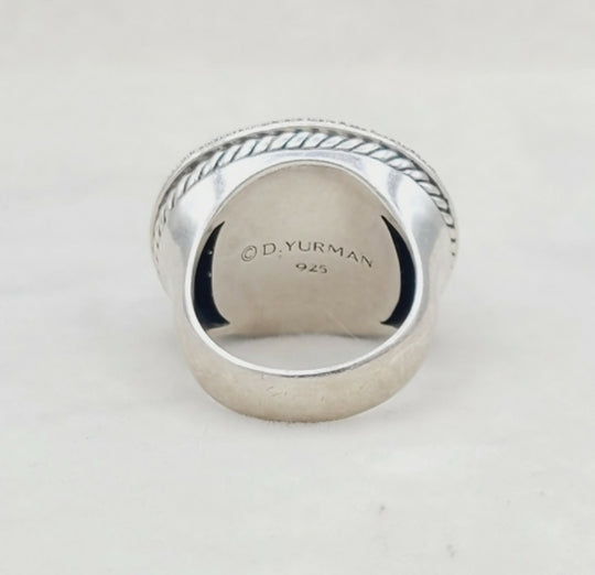  David Yurman Large Midnight Melange Ring – Moon Quartz