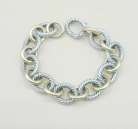  David Yurman Large Oval Link Bracelet – Gold