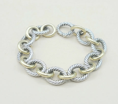  David Yurman Large Oval Link Bracelet – Gold