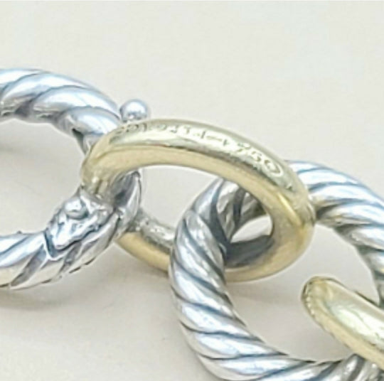  David Yurman Large Oval Link Bracelet – Gold