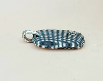 David Yurman Large Sky Silver Pendant Tablet | Certified Pre-Owned  AYW Luxury #