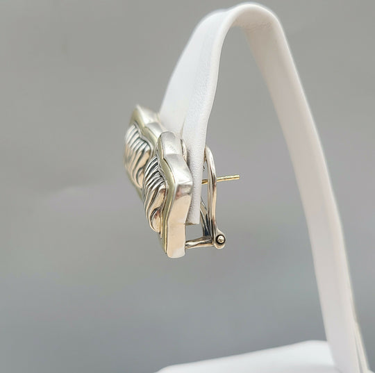  David Yurman Large Thoroughbred Quatrefoil Earrings
