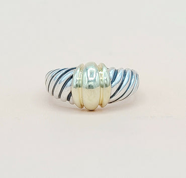  David Yurman Metro Dome Ring With Gold