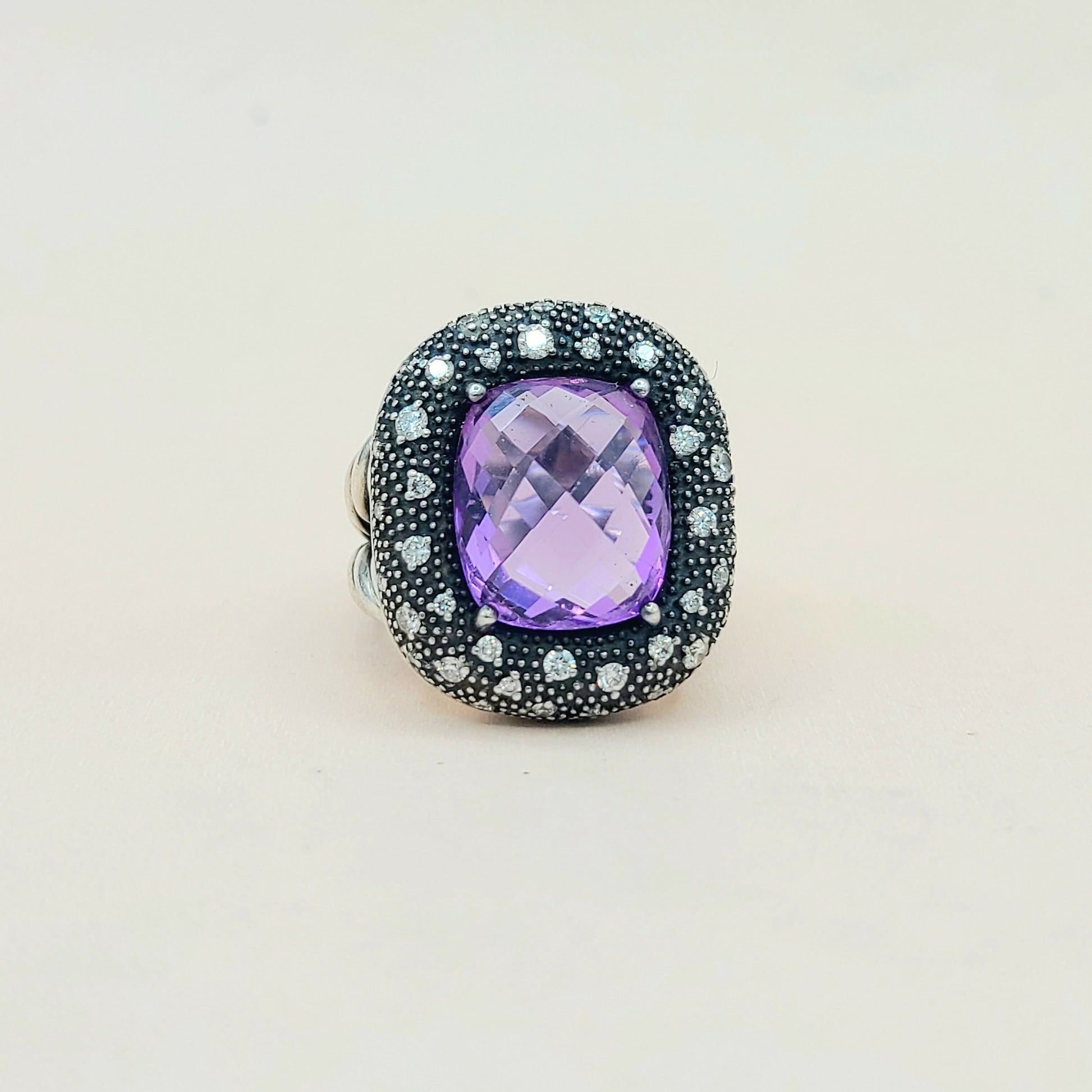 David Yurman Midnight Melange Amethyst Diamond Ring | Certified Pre-Owned  AYW Luxury #