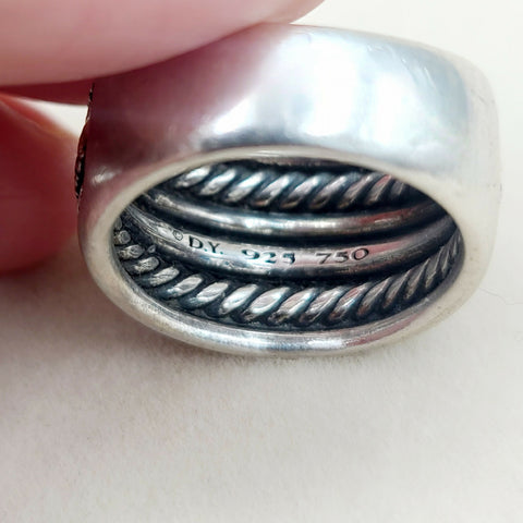  David Yurman Midnight Melange Ring – Diamonds & Gold