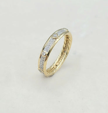  David Yurman Modern Renaissance Ring 18K Gold & Diamonds