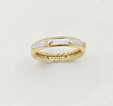  David Yurman Modern Renaissance Ring 18K Gold & Diamonds