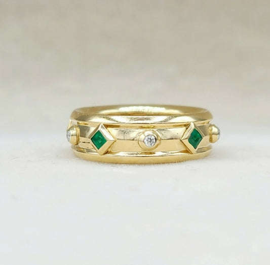 David Yurman Modern Renaissance Ring – Emeralds & Diamonds  AYW Luxury