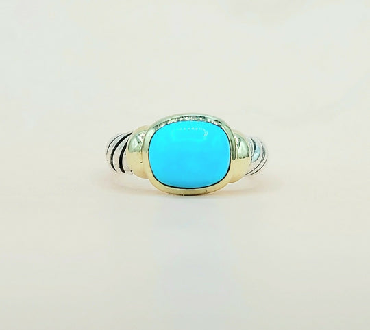  David Yurman Noblesse Ring Turquoise & Gold