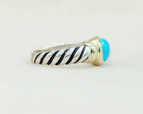  David Yurman Noblesse Ring Turquoise & Gold