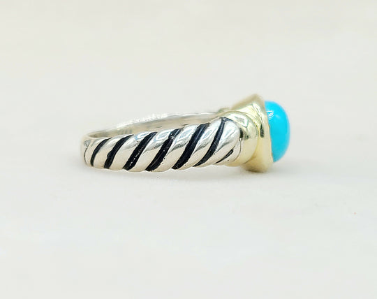  David Yurman Noblesse Ring Turquoise & Gold