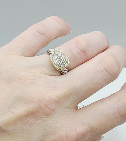  David Yurman Noblesse Ring With Diamonds & Gold