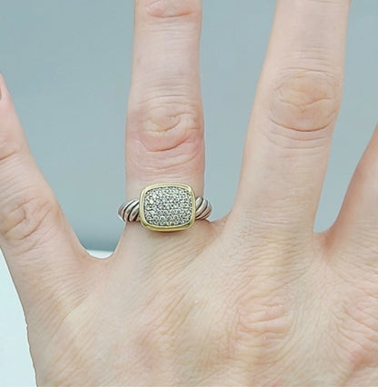 David Yurman Noblesse Ring with Diamonds and Gold