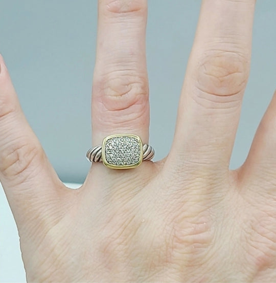  David Yurman Noblesse Ring With Diamonds & Gold