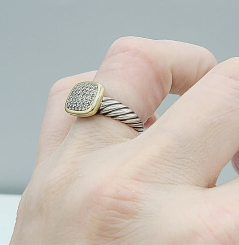  David Yurman Noblesse Ring With Diamonds & Gold