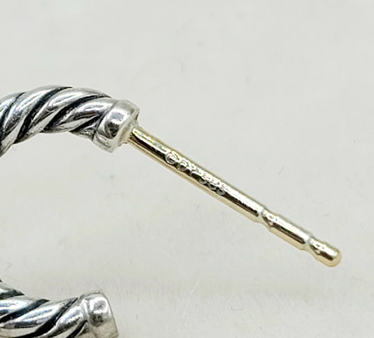  David Yurman Novella Drop Earrings Blue Topaz & Diamonds