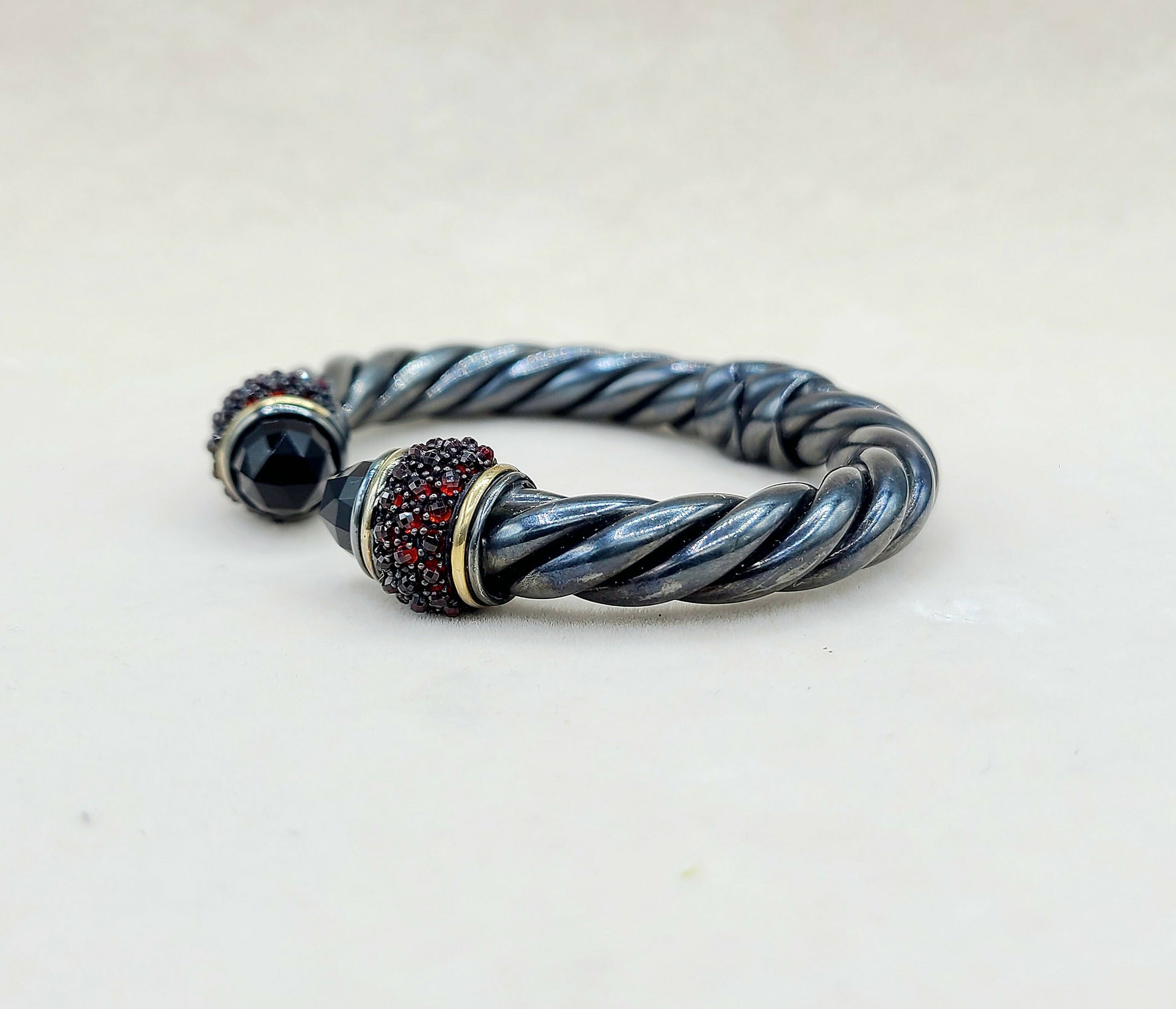 David Yurman Osetra Berries Black Onyx Bracelet | Certified Pre-owned  AYW Luxury #