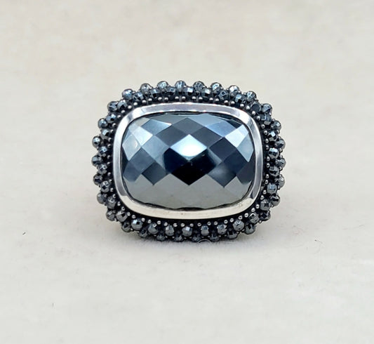 David Yurman-Osetra-Berries Ring-With-Hematite-  AYW Luxury #