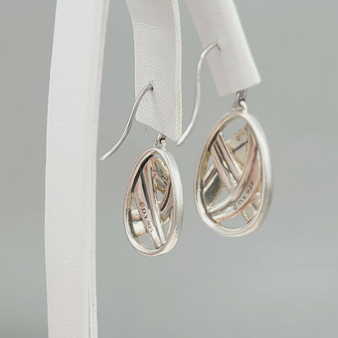  David Yurman Papyrus Crossover Drop Earrings Diamonds