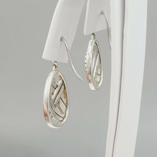  David Yurman Papyrus Crossover Drop Earrings Diamonds