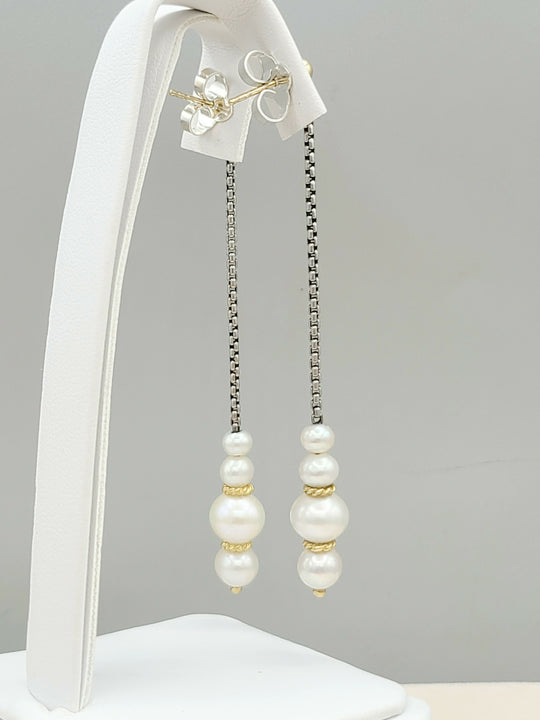  David Yurman-Pearl-Drop-Gold-Station-Earrings