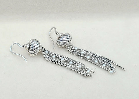 David-Yurman-Pearl Tassel-Drop-Earrings